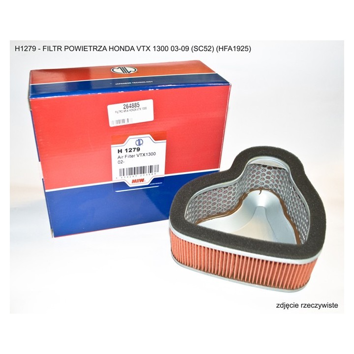 Miw (MEIWA) filtr powietrza honda vtx 1300 03-09 (SC52) (HFA1925) (OEM:17213-MEA-670)