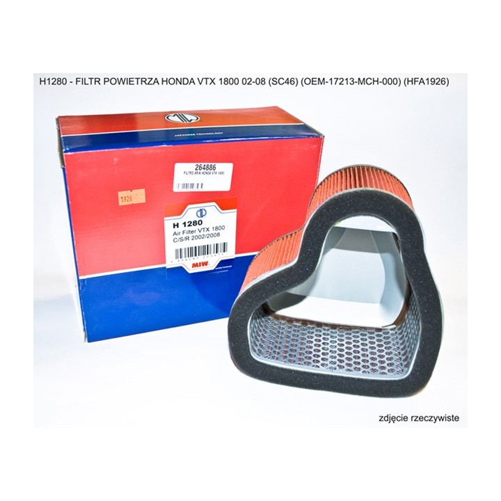 Miw (MEIWA) filtr powietrza honda vtx 1800 02-08 (SC46) (OEM-17213-MCH-000) (HFA1926)