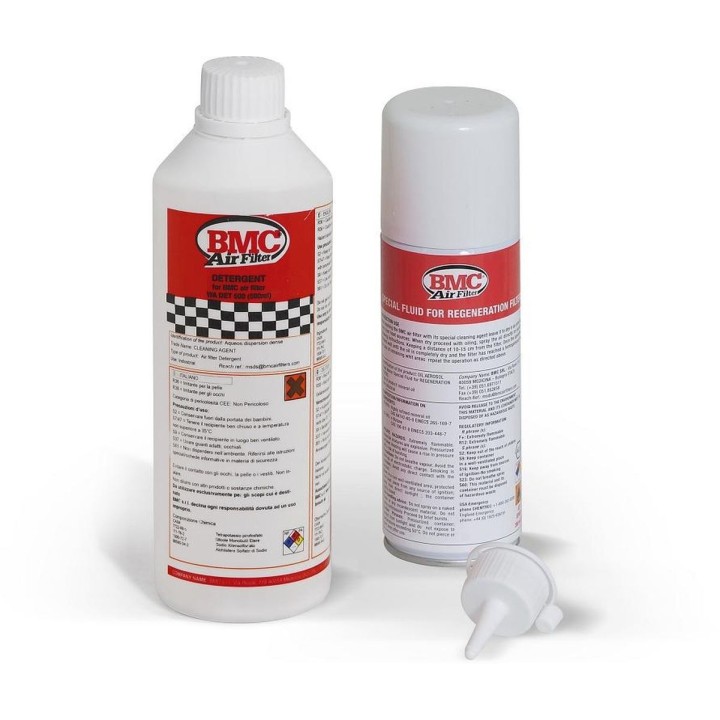 BMC zestaw płyny (oleje) do czyszczenia / mycia / nasączania filtrów powietrza spray (complete washing kit, DETERGENT+SPRAY)200…