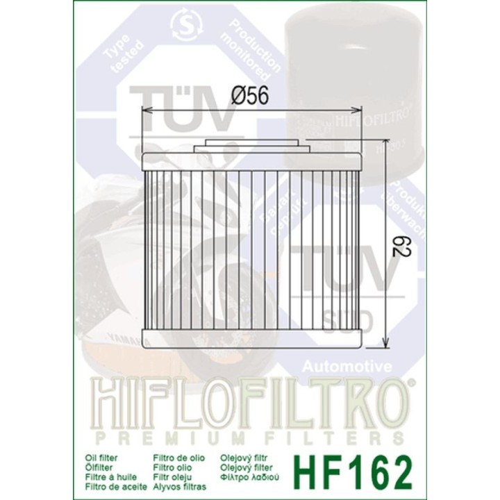 HIFLO filtr oleju hf 162 bmw r 1300 gs '22-'24 (oem: 11427105320)