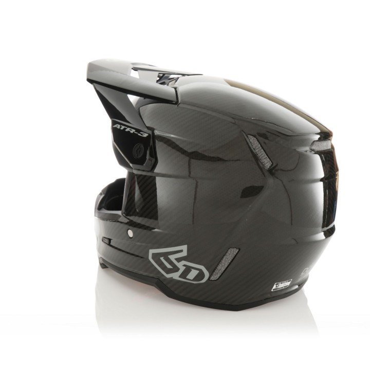 6D HELMETS KASK CROSS/ENDURO MODEL ATR-3 SOLID GLOSS BLACK FIM (FRHPhe-02) - 58 CM )