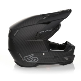 6D HELMETS KASK CROSS/ENDURO MODEL ATR-3 SOLID MATTE BLACK FIM (FRHPhe-02)