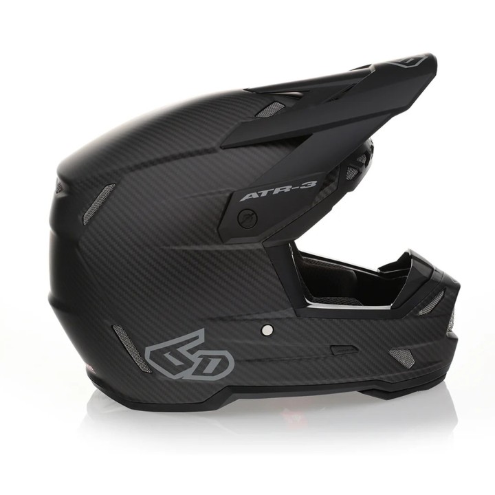 6D HELMETS KASK CROSS/ENDURO MODEL ATR-3 SOLID MATTE BLACK FIM (FRHPhe-02)