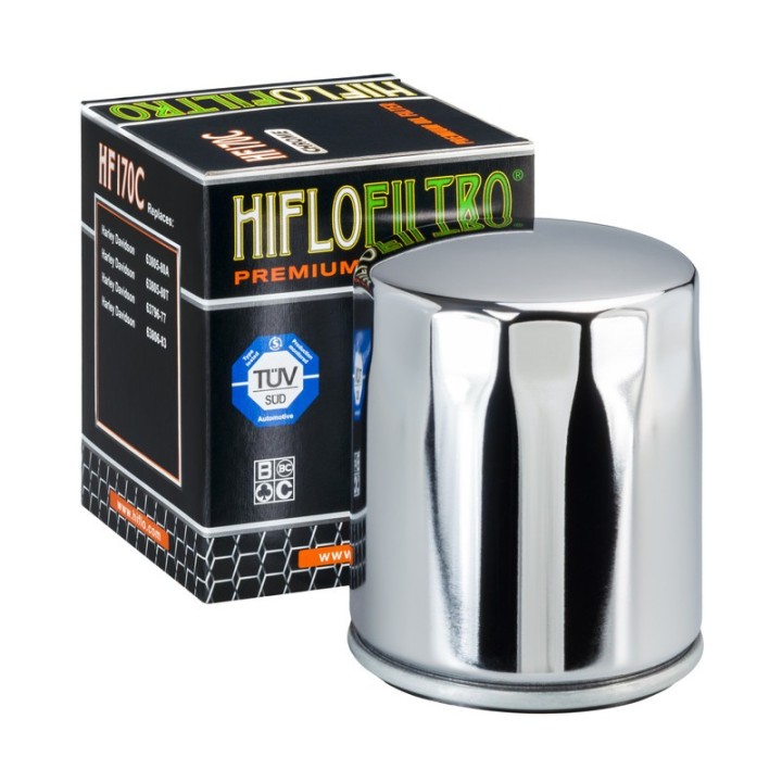 HIFLO filtr oleju hf 170 harley-davidson (chromowany) (50)