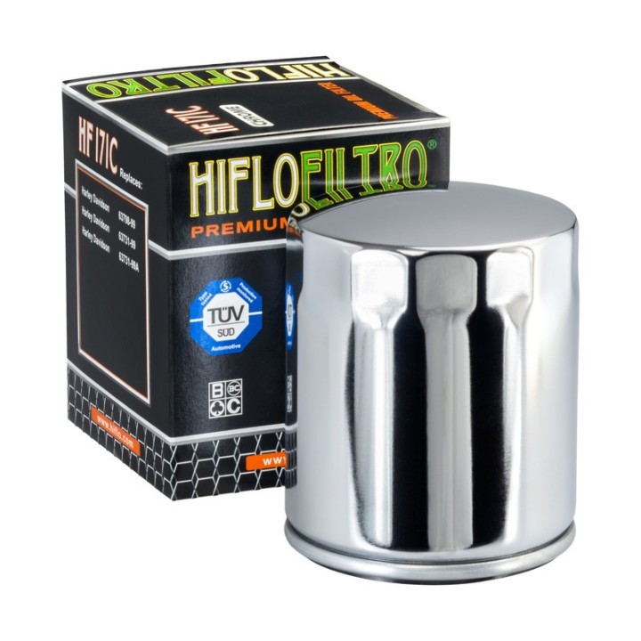 HIFLO filtr oleju hf 171 harley-davidson (chromowany) (50)