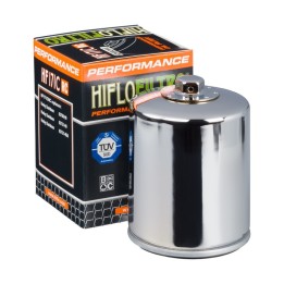 HIFLO filtr oleju hf 171 harley-davidson / buell nakrętka 17MM (racing chromowany) (50)