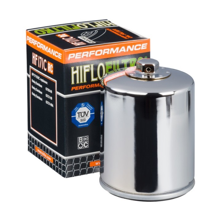 HIFLO filtr oleju hf 171 harley-davidson / buell nakrętka 17MM (racing chromowany) (50)
