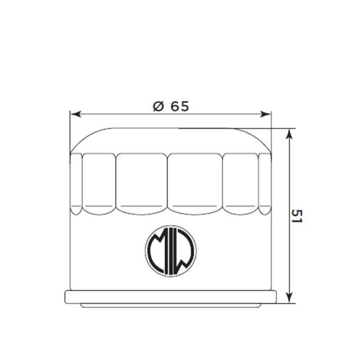 Miw (MEIWA) filtr oleju bmw R18 / b / classic / roctane / transcontinental '20-'25 (oem: 13718411061) 268005