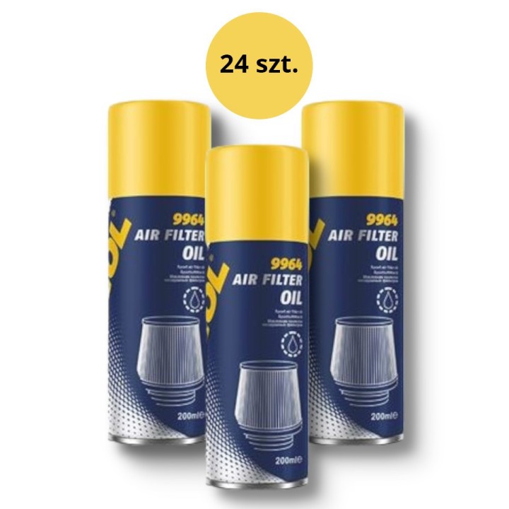 MANNOL air filter oil płyn (olej) do nasączania filtrów powietrza w spray'u 200ML (9964) (24) karton 24 sztuki (pakiet)