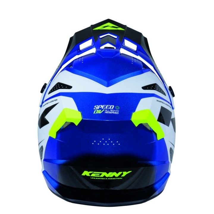 KENNY RACING KASK CROSS/ENDURO TRACK KID/JUNIOR/DZIECIĘCY GRAPHIC SPEED NEON BLUE - 48 CM )