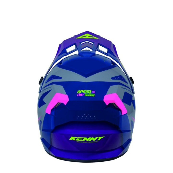 KENNY RACING KASK CROSS/ENDURO TRACK KID/JUNIOR/DZIECIĘCY GRAPHIC SPEED PURPLE PINK - 50 CM )