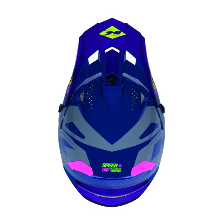 KENNY RACING KASK CROSS/ENDURO TRACK KID/JUNIOR/DZIECIĘCY GRAPHIC SPEED PURPLE PINK - 50 CM )