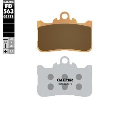GALFER klocki hamulcowe KH759 spiek metaliczny (złote) sport honda cb 500F '22-'24; cb 500 hornet '24; cbr 500R '22-'24 cb 750…