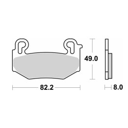 SBS klocki hamulcowe KH779 street performance (excel) sinter
