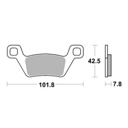 SBS klocki hamulcowe KH600 off-road sinter przód kymco mxu 500 '09-'14, mxu 550 '10-'21, mxu/uxv 700 '13-'21