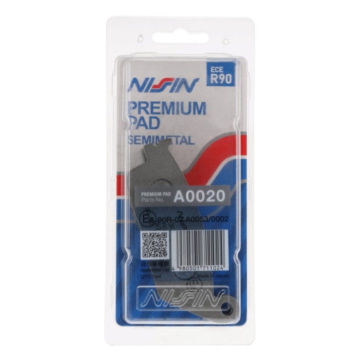 NISSIN klocki hamulcowe KH142 / KH226 premium semi-metallic (spiek metaliczny) (ece R90) (made in japan) (2P-202NS)