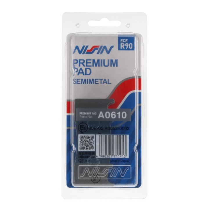NISSIN klocki hamulcowe KH613 premium semi-metallic (spiek metaliczny) (ece R90) (made in japan) (2P-268NS)