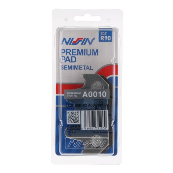 NISSIN klocki hamulcowe KH69/2 premium semi-metallic (spiek metaliczny) (ece R90) (made in japan) (2P-242NS)