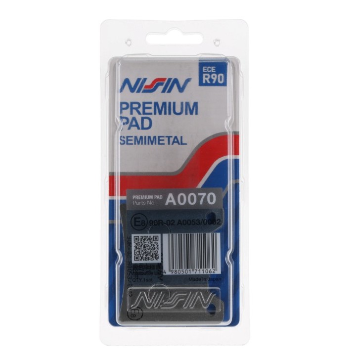 NISSIN klocki hamulcowe KH88 premium semi-metallic (spiek metaliczny) (ece R90) (made in japan) (2P-207NS)