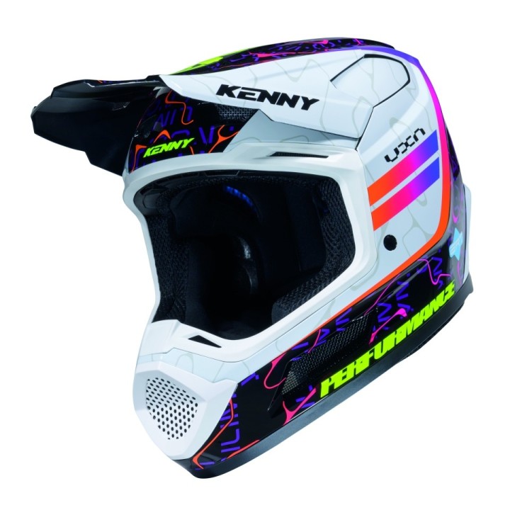 KENNY RACING KASK CROSS/ENDURO PERFORMANCE ERT GRAPHIC + WAVE BLACK WHITE