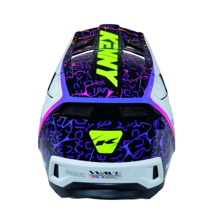 KENNY RACING KASK CROSS/ENDURO PERFORMANCE ERT GRAPHIC + WAVE BLACK WHITE