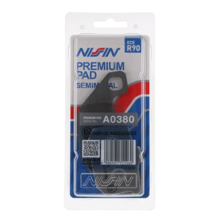 NISSIN klocki hamulcowe KH85 premium semi-metallic (spiek metaliczny) (ece R90) (made in japan) (2P-241NS)