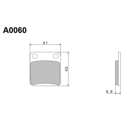 NISSIN klocki hamulcowe KH54 / KH257 premium semi-metallic (spiek metaliczny) (ece R90) (made in japan) (2P-206GS)