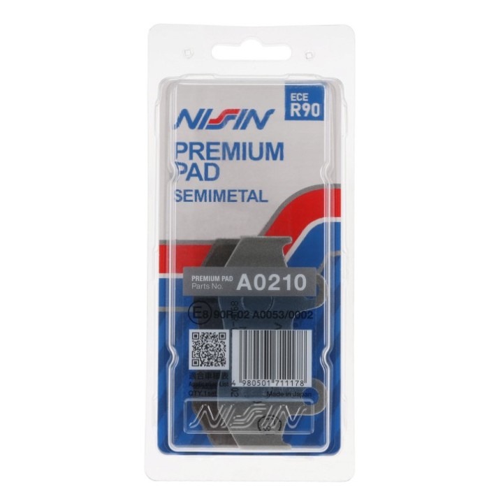NISSIN klocki hamulcowe KH92 / KH323 premium semi-metallic (spiek metaliczny) (ece R90) (made in japan) (2P-223NS)