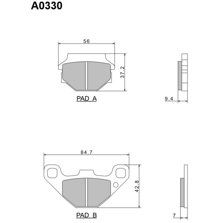 NISSIN klocki hamulcowe KH67 premium semi-metallic (spiek metaliczny) (ece R90) (made in japan) (2P-236NS)