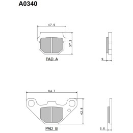 NISSIN klocki hamulcowe KH83 premium semi-metallic (spiek metaliczny) (ece R90) (made in japan) (2P-237NS)