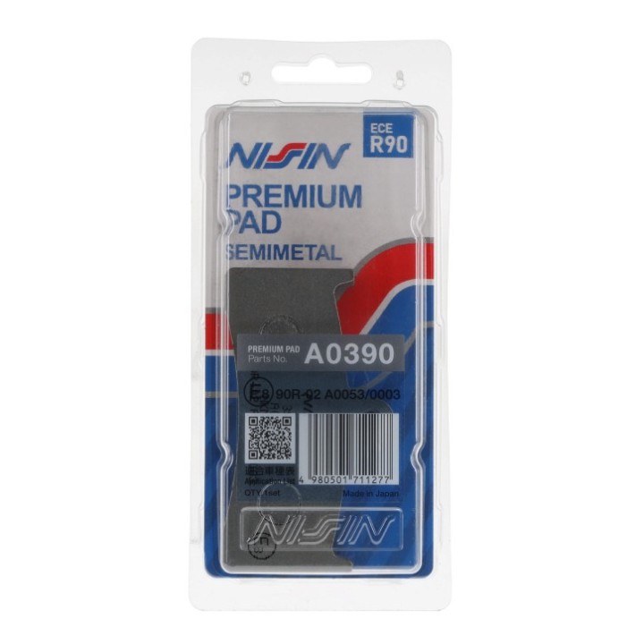 NISSIN klocki hamulcowe KH424 premium semi-metallic (spiek metaliczny) (ece R90) (made in japan) (2P-243NS)