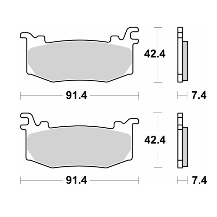 SBS KLOCKI HAMULCOWE KH RACING DUAL SINTER - bok@olekmotocykle.pl)