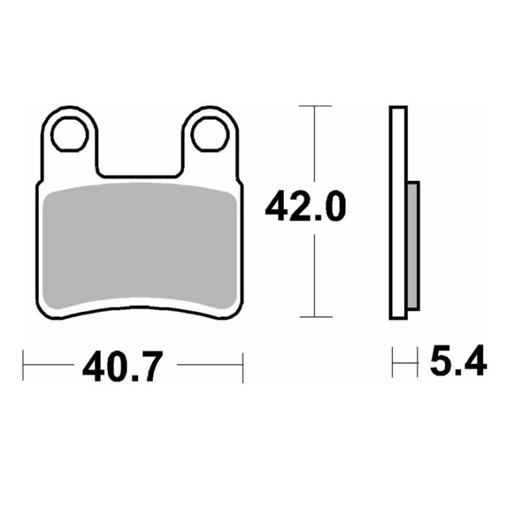 SBS klocki hamulcowe KH257/2 (parking brake pad - hamulec postojowy) kymco maxxer / mxu '08-'14 street standart ceramic