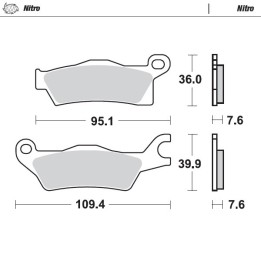 MOTO-MASTER klocki hamulcowe KH618 nitro sinter