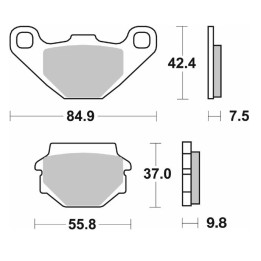 SBS klocki hamulcowe KH067 off-road sinter