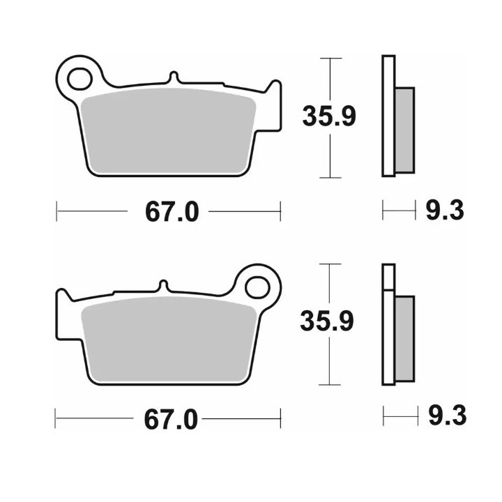 SBS klocki hamulcowe KH367 off-road carbon pasuje do: yamaha yz/yzf, kawasaki kxf, suzuki rmz tył