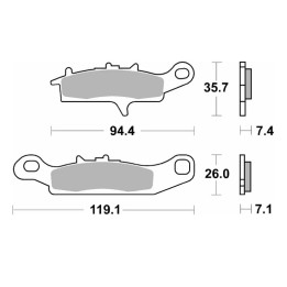 SBS klocki hamulcowe KH342 off-road sinter