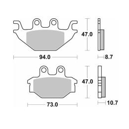 SBS klocki hamulcowe KH377 street standart ceramic