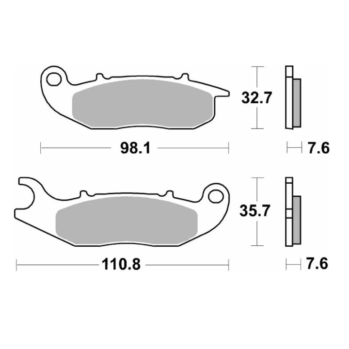 SBS klocki hamulcowe KH465 street standart ceramic