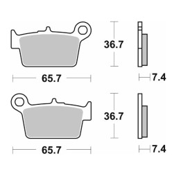 SBS klocki hamulcowe KH367/2 street standart ceramic