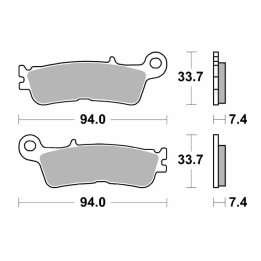 SBS klocki hamulcowe KH755 off-road racing sinter
