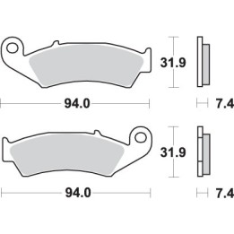 SBS klocki hamulcowe KH125 off-road sinter