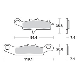 SBS klocki hamulcowe KH349 off-road sinter