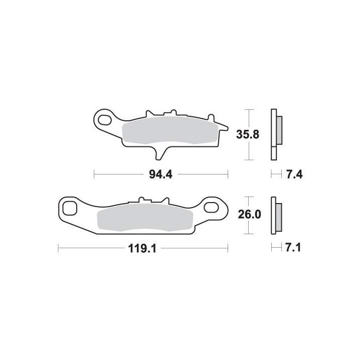 SBS klocki hamulcowe KH349 off-road sinter