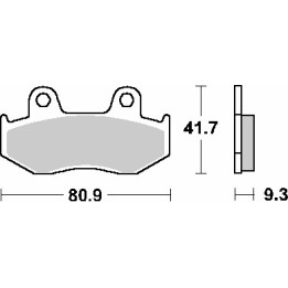 SBS klocki hamulcowe KH323 off-road sinter yamaha yfm 700 raptor '13-'14, yfz 450S '06-'09