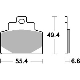 SBS klocki hamulcowe KH681 street ceramic piaggio vespa MP3 300 '14-'19, MP3 500 '14-'15