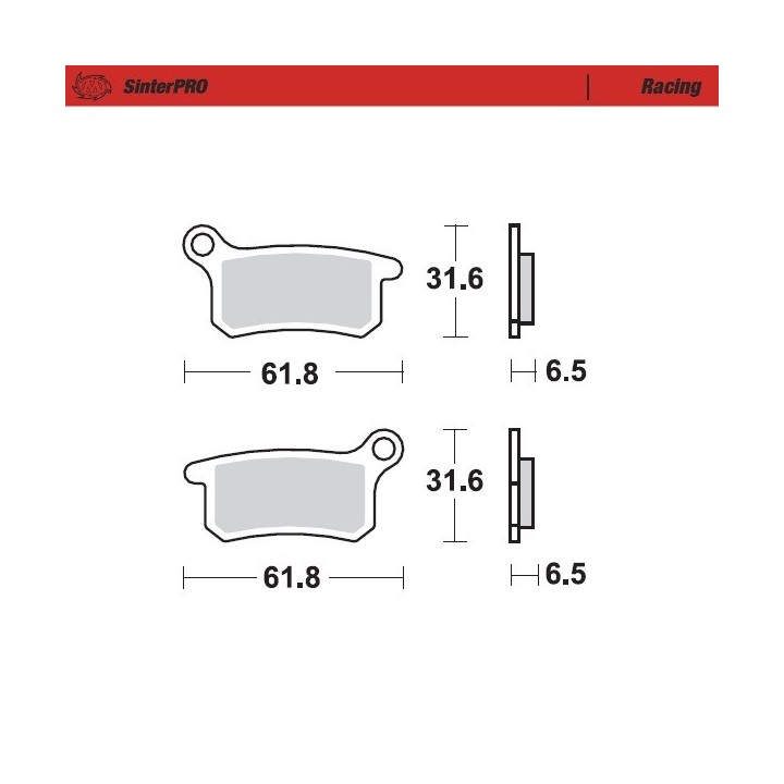 MOTO-MASTER klocki hamulcowe KH357 sinter metal oem: 11 (sinterpro racing) przód/tył ktm SX 65 '09-'21, gasgas mc 65 '21-, husq…