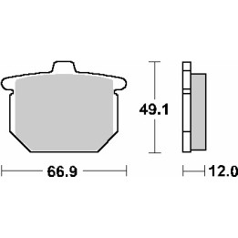 SBS klocki hamulcowe KH29 street standart ceramic honda GL1100 gold wing '75-'77, cb 750 '77-'79