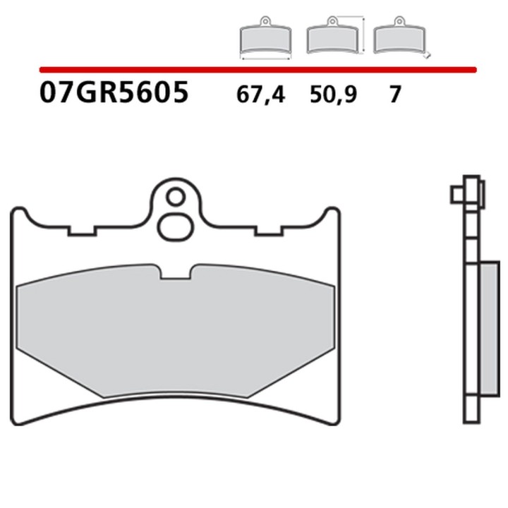 BREMBO 2026/05 klocki hamulcowe KH126 road / off road genuine carbon ceramic (półmetaliczne mieszanka oem)
