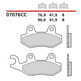 BREMBO 2026/05 klocki hamulcowe KH135 / KH214 road / scooter carbon ceramic cc (półmetaliczne) (ece R90)